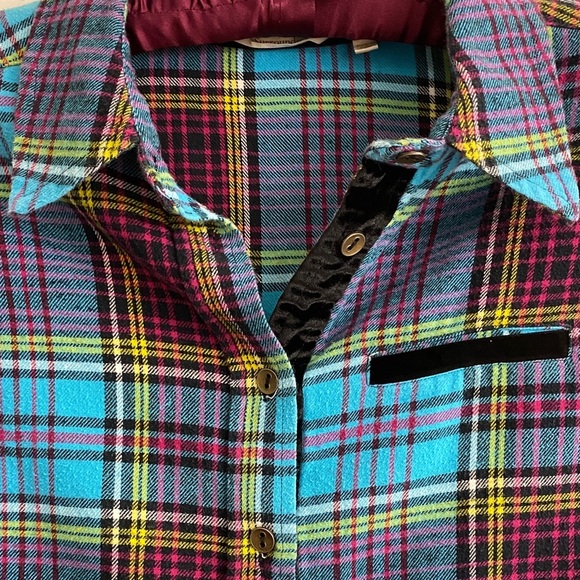 Soft Surroundings Multicolor Plaid Flannel Shirt - Picture 3 of 8